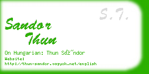 sandor thun business card